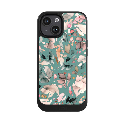 Apple iPhone 15 NIVOcore Abstrakte Blumenblätter grün