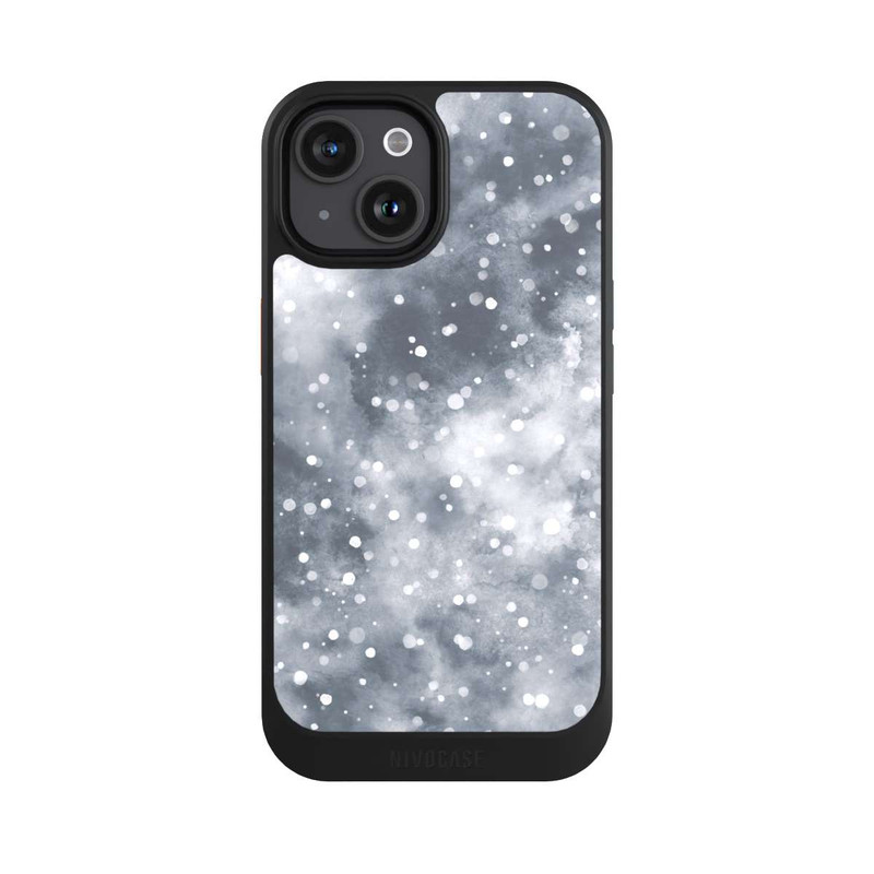 iPhone 15 NIVOcore Ciel de neige d'hiver abstrait