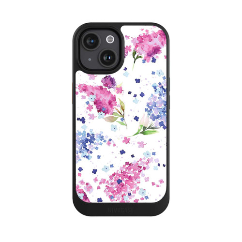 Apple iPhone 15 NIVOcore Floral Hydrangeas Lilac Pink