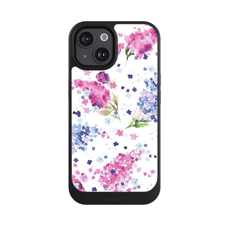iPhone 15 NIVOcore Floral Hydrangeas Lilac Pink