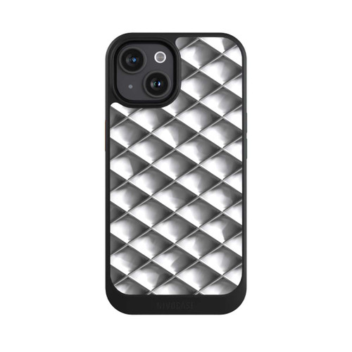 Apple iPhone 15 NIVOcore Glamour Silver Squares