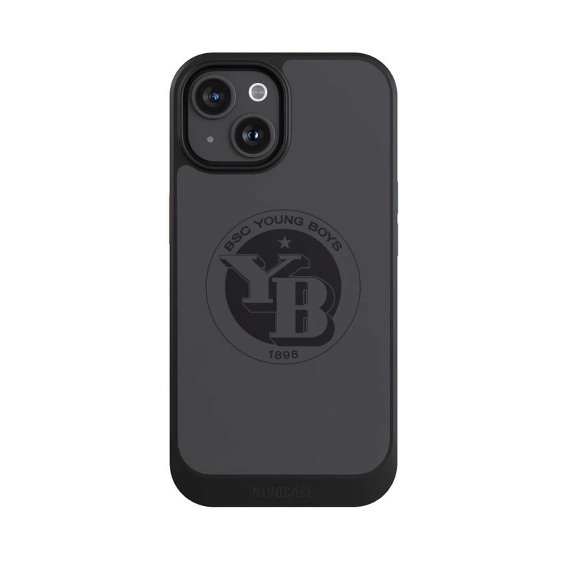 iPhone 15 NIVOcore BSC YB Logo Grau
