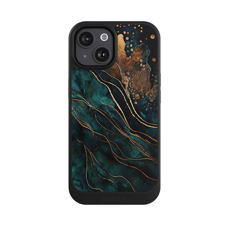 iPhone 15 NIVOcore Gold und Grün