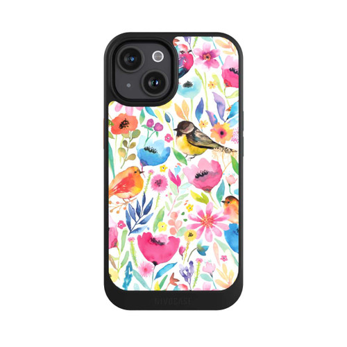 Apple iPhone 15 NIVOcore Wunderliche Vögel und Blumen