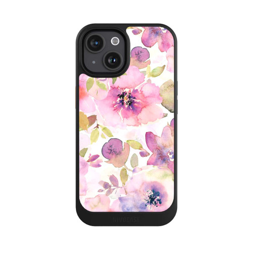 Apple iPhone 15 NIVOcore Tapete mit rosa Blumen