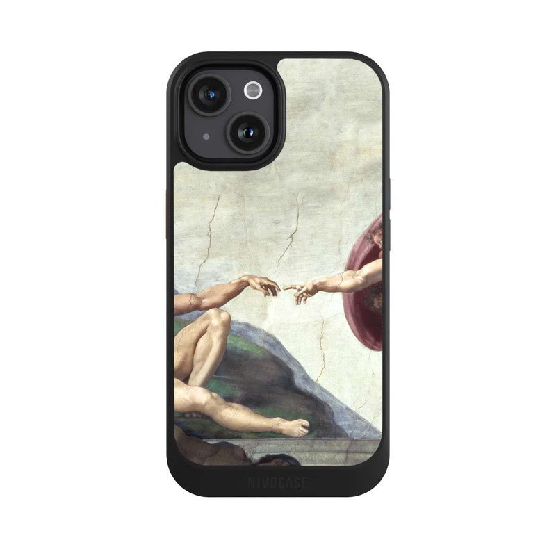 iPhone 15 NIVOcore La Création d'Adam-Michel-Ange (Buonarroti)