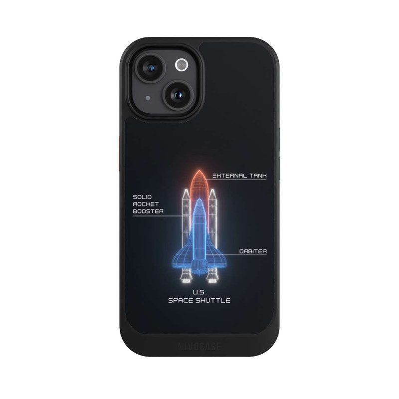 iPhone 15 NIVOcore Space Shuttle Drahtmodell