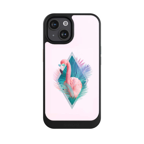 Apple iPhone 15 NIVOcore Tropical Leaves Flamingo