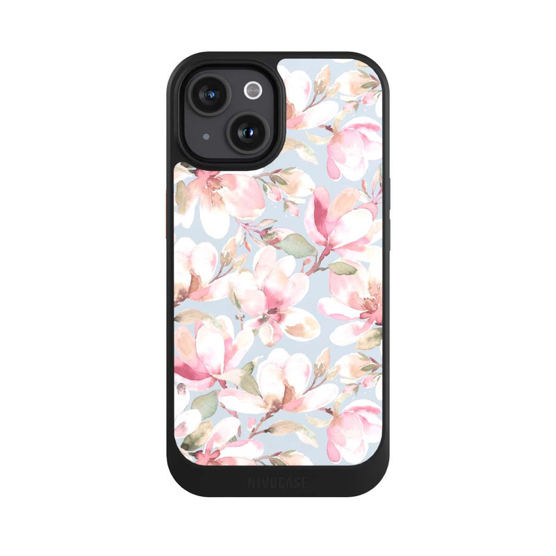 iPhone 15 NIVOcore Magnolia flowers pastel pink