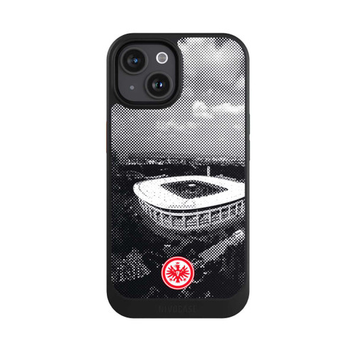 Apple iPhone 15 NIVOcore SGE Stadion Schwarz Weiß
