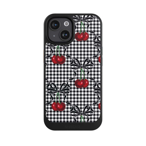 Apple iPhone 15 NIVOcore Cherry Pattern Black