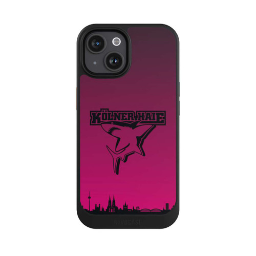 Apple iPhone 15 NIVOcore Kölner Haie Skyline Pink