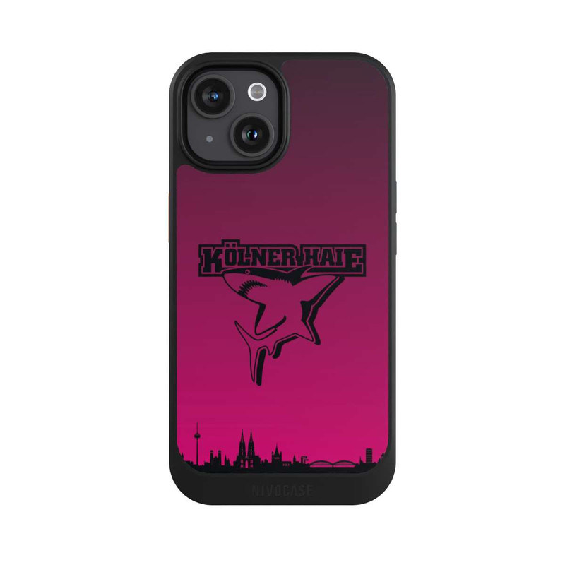iPhone 15 NIVOcore Kölner Haie Skyline Pink