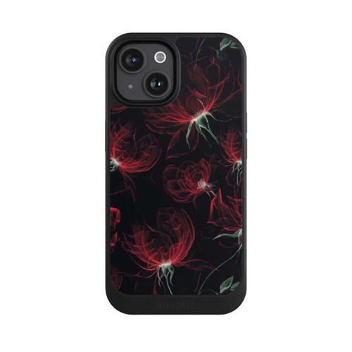 Apple iPhone 15 NIVOcore Tapete mit roten Blumen