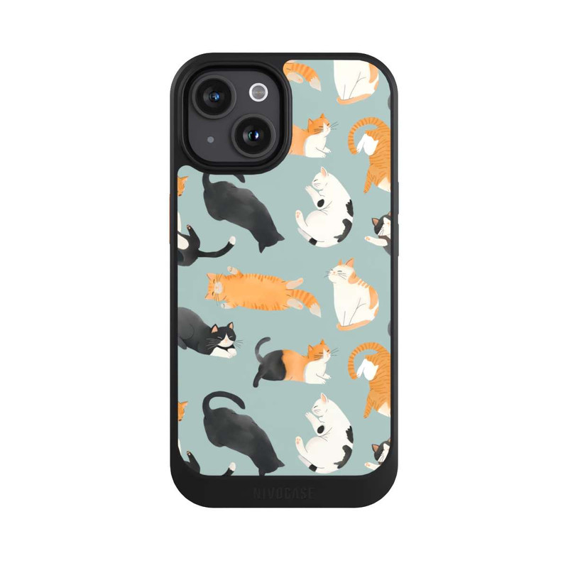 iPhone 15 NIVOcore Cats Pattern