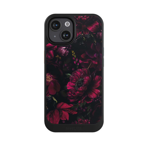 Apple iPhone 15 NIVOcore Dunkle Rote Blumen Liebe