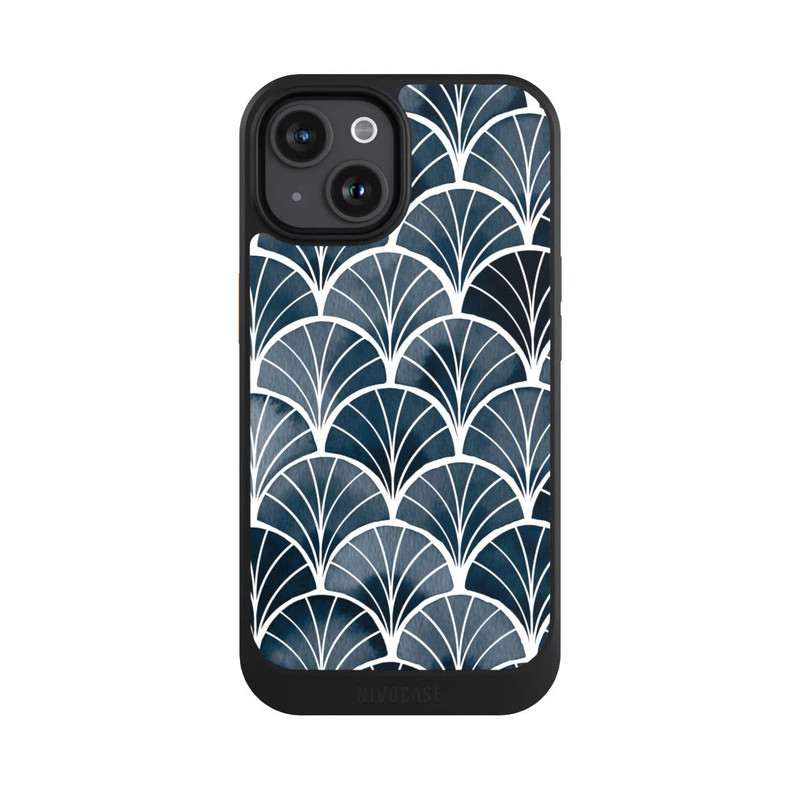 iPhone 15 NIVOcore Botanical Breeze Art Deco Grey