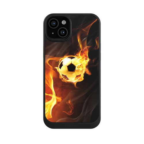 Apple iPhone 15 Plus NIVOcore Fußball in Flammen