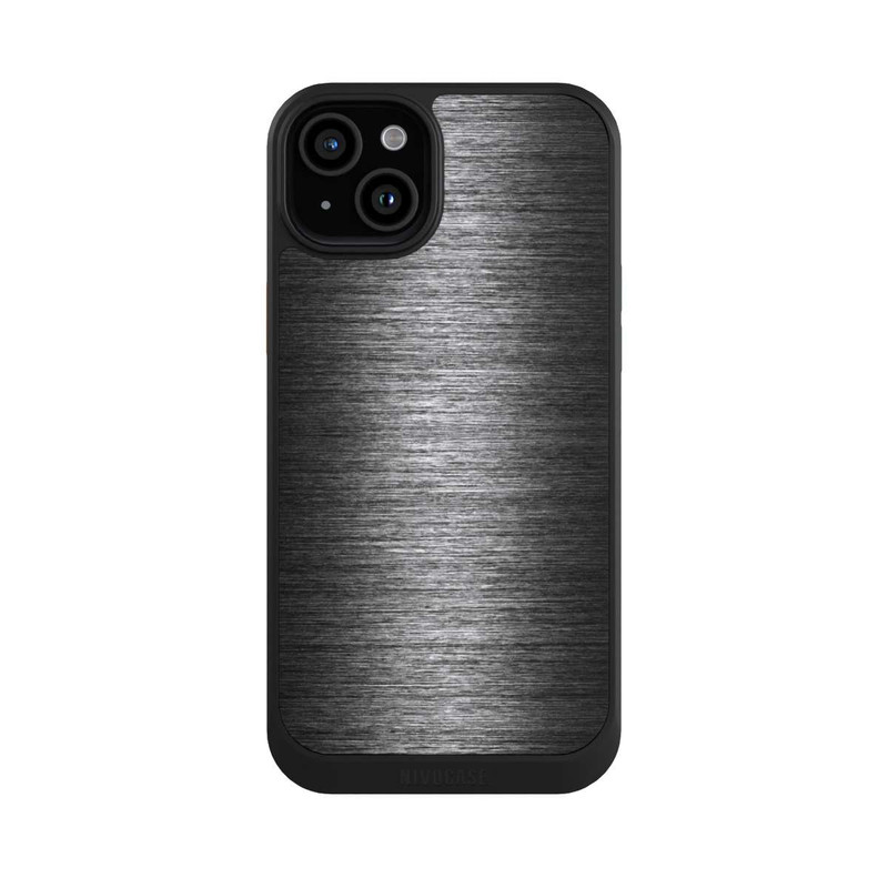 iPhone 15 Plus NIVOcore Metal Look - Anthrazit