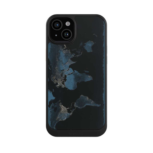 Apple iPhone 15 Plus NIVOcore Carte du Monde Nuit