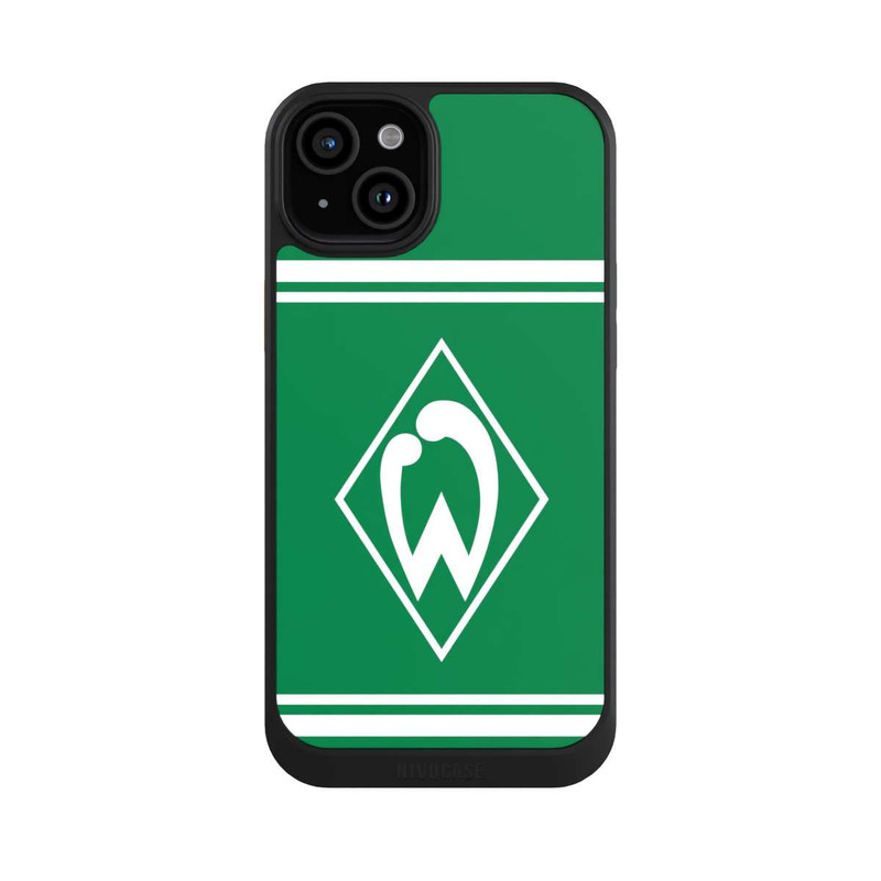 iPhone 15 Plus NIVOcore Werder Stripes Green