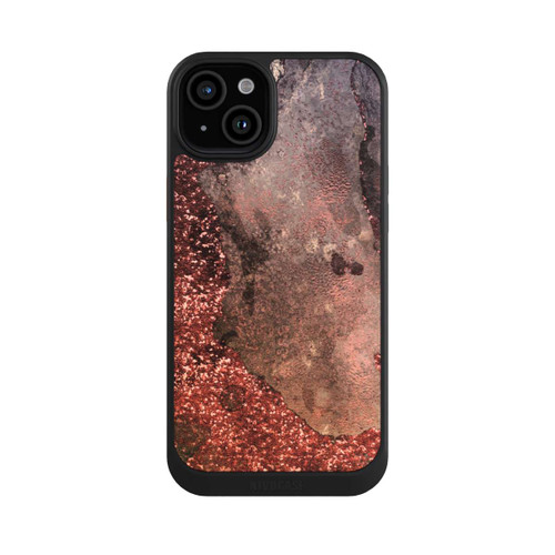 Apple iPhone 15 Plus NIVOcore  Brauner Glitzer Marmorlook
