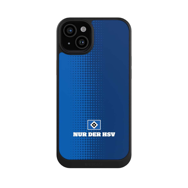 iPhone 15 Plus NIVOcore Nur der HSV - Trame de losange bleue