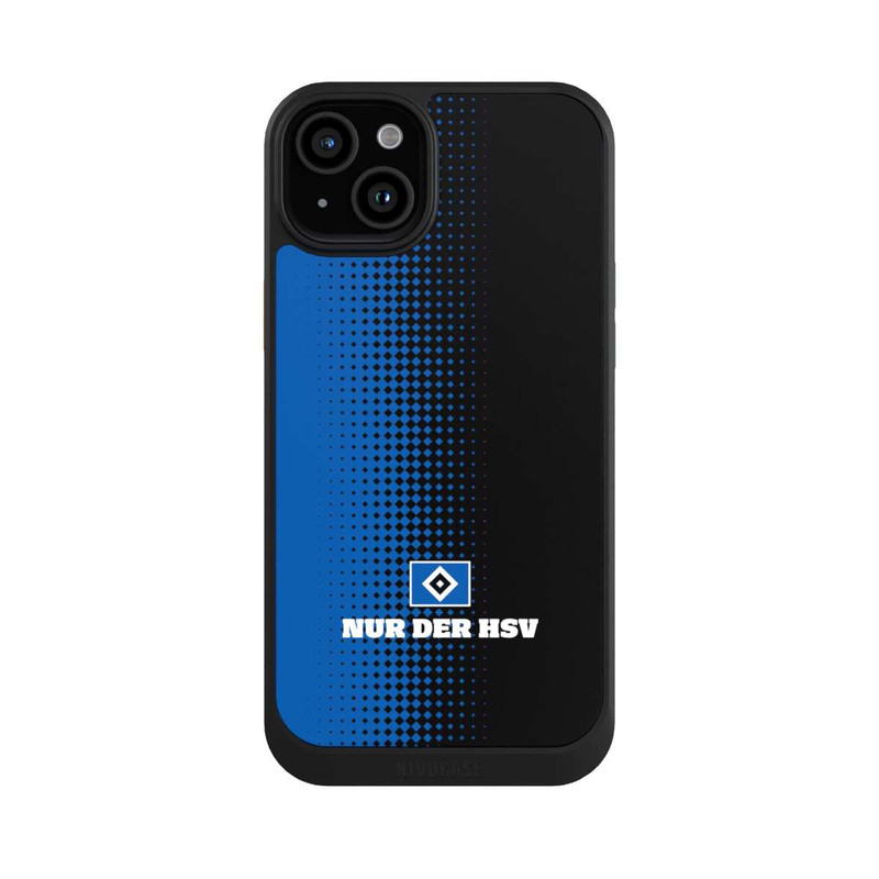 iPhone 15 Plus NIVOcore Nur der HSV - Rautenraster Schwarz