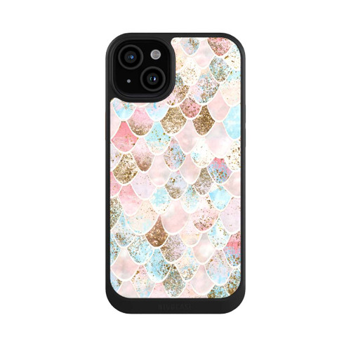 Apple iPhone 15 Plus NIVOcore Glitzer Look Meerjungfrau Muster