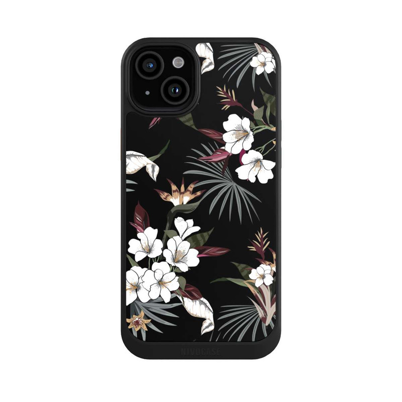 iPhone 15 Plus NIVOcore Flowers Black