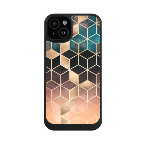 Apple iPhone 15 Plus NIVOcore Ombre Traum Würfel Gold Druck