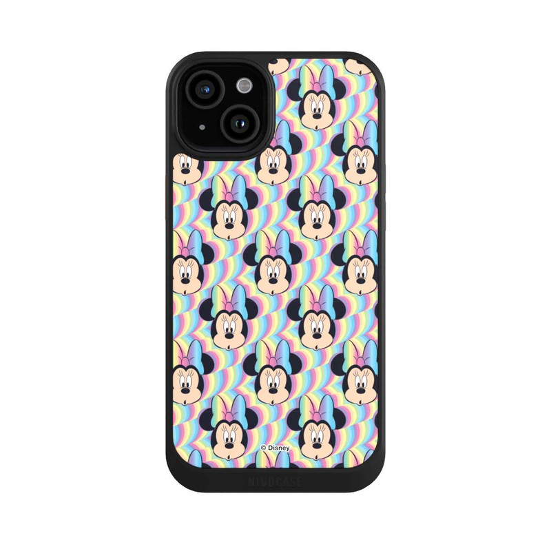iPhone 15 Plus NIVOcore Minnie Visages d'arc-en-ciel