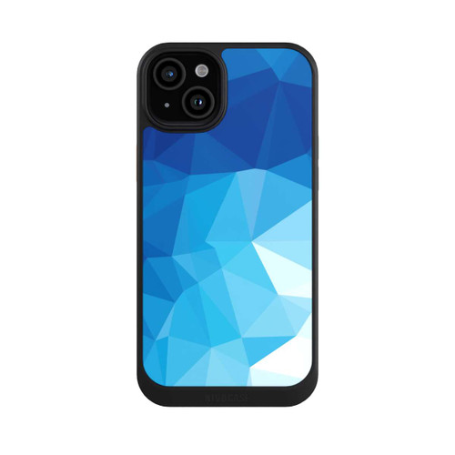 Apple iPhone 15 Plus NIVOcore Mosaïque Polygonale Bleue