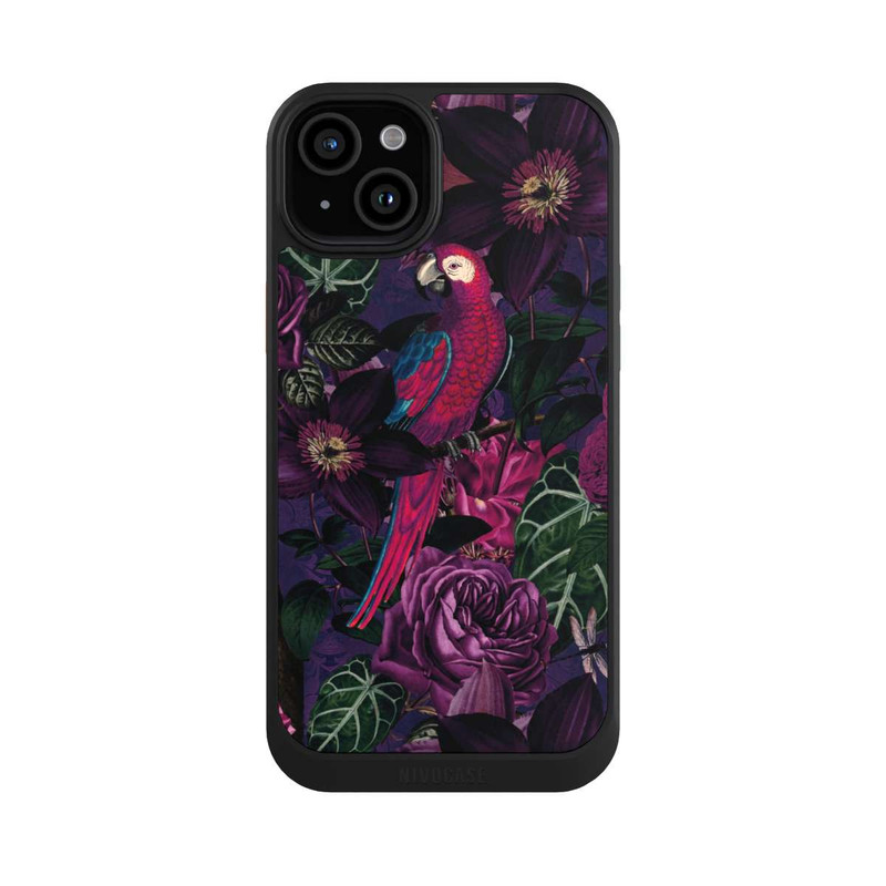 iPhone 15 Plus NIVOcore Vogel im dunklen Dschungel