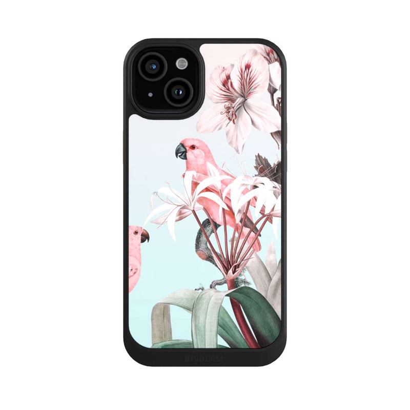 iPhone 15 Plus NIVOcore Pastel Parrots Paradise