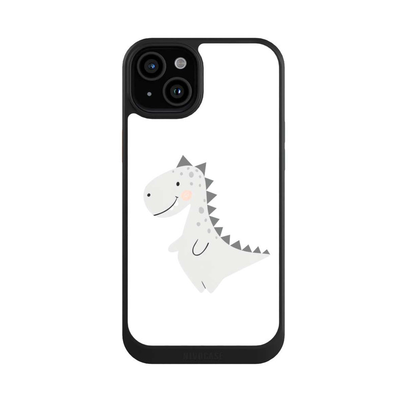 iPhone 15 Plus NIVOcore Grauer Dino
