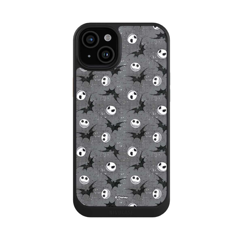 iPhone 15 Plus NIVOcore Jack Grey Pattern Tim Burtons Nightmare before Christmas