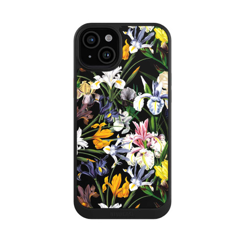 Apple iPhone 15 Plus NIVOcore Dunkle Wildblumentapete