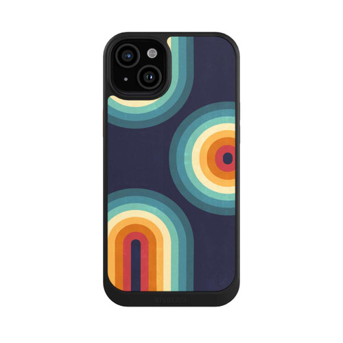 Apple iPhone 15 Plus NIVOcore Double Rainbow on Blue