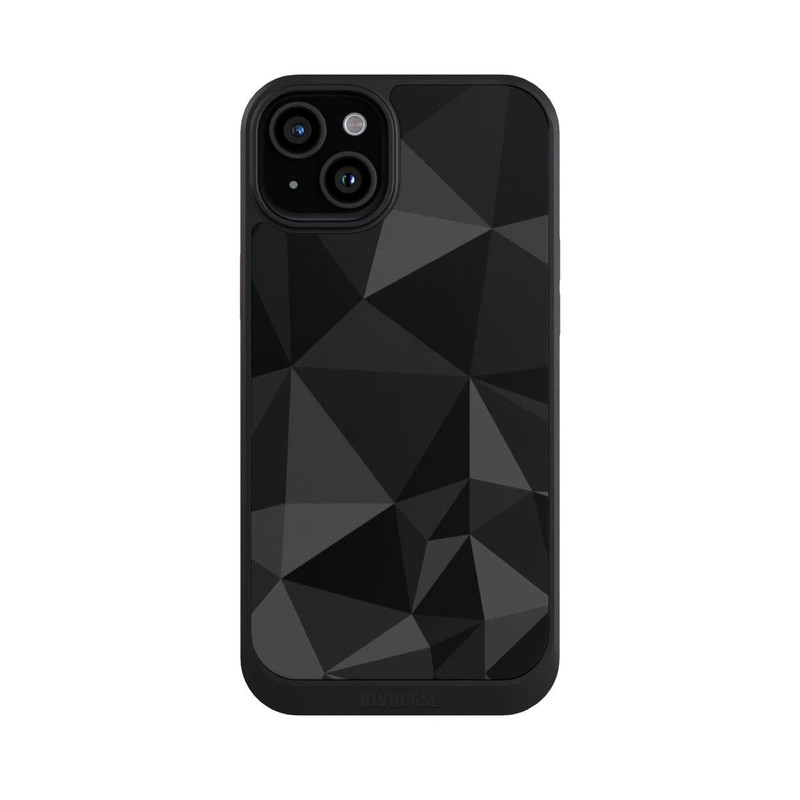 iPhone 15 Plus NIVOcore Motif Polygone Noir