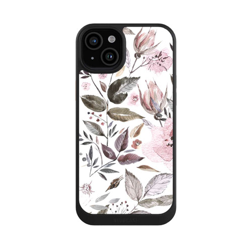 Apple iPhone 15 Plus NIVOcore Aquarell braune Rosenblüten