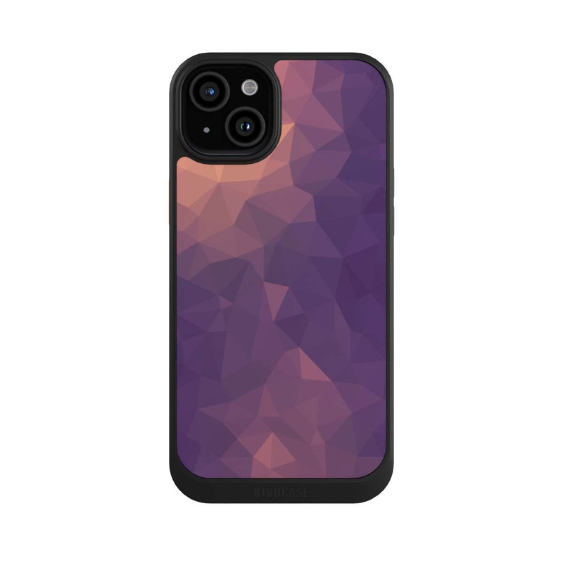 iPhone 15 Plus NIVOcore Polygonal Mosaic Rot/Violett