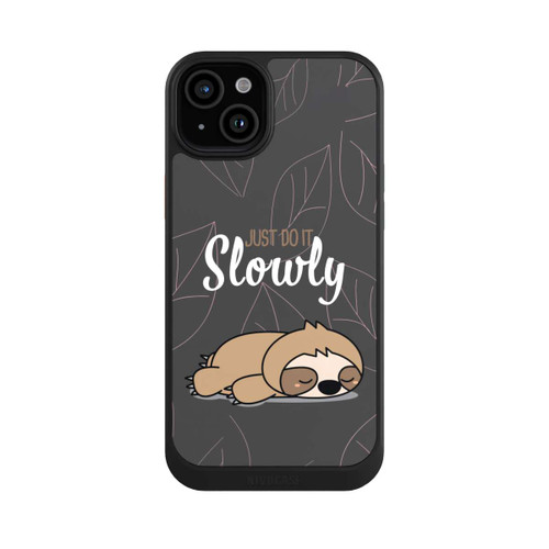 Apple iPhone 15 Plus NIVOcore Just Do It Slowly Sloth Grey