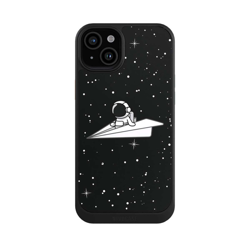 iPhone 15 Plus NIVOcore Astronaut Paper Plane Comic