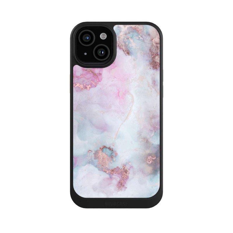 iPhone 15 Plus NIVOcore Alcohol Ink Marble Blue
