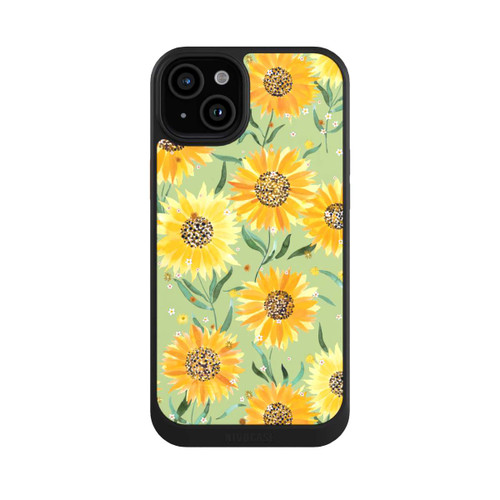 Apple iPhone 15 Plus NIVOcore Sonnenblumen grün