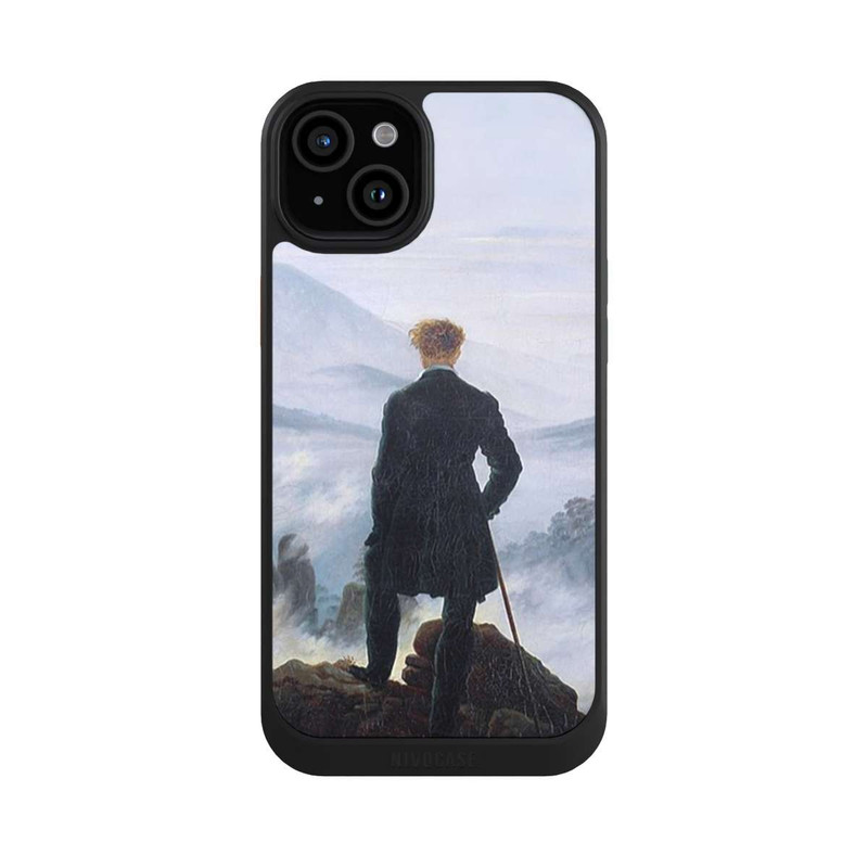iPhone 15 Plus NIVOcore Le Vagabond au-dessus de la Mer de Brouillard