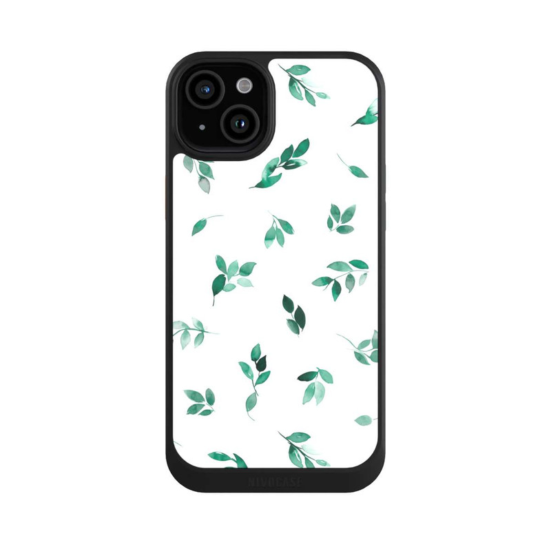 iPhone 15 Plus NIVOcore Feuilles d'automne Eucalyptus vert