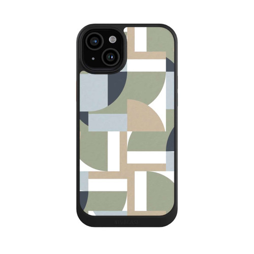 Apple iPhone 15 Plus NIVOcore Futuristische Bauhaus Polygone Beige
