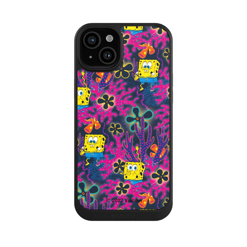 iPhone 15 Plus NIVOcore Spongebob - Coral Muster